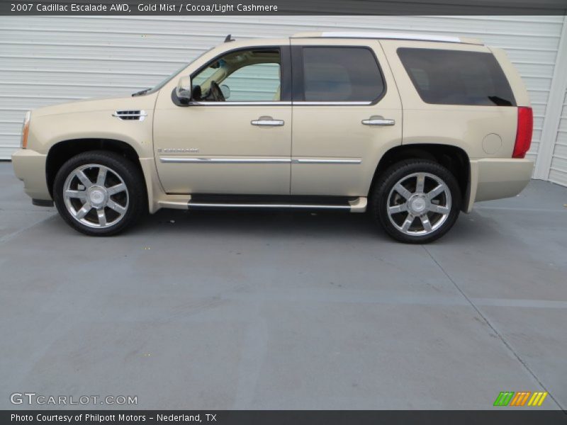 Gold Mist / Cocoa/Light Cashmere 2007 Cadillac Escalade AWD