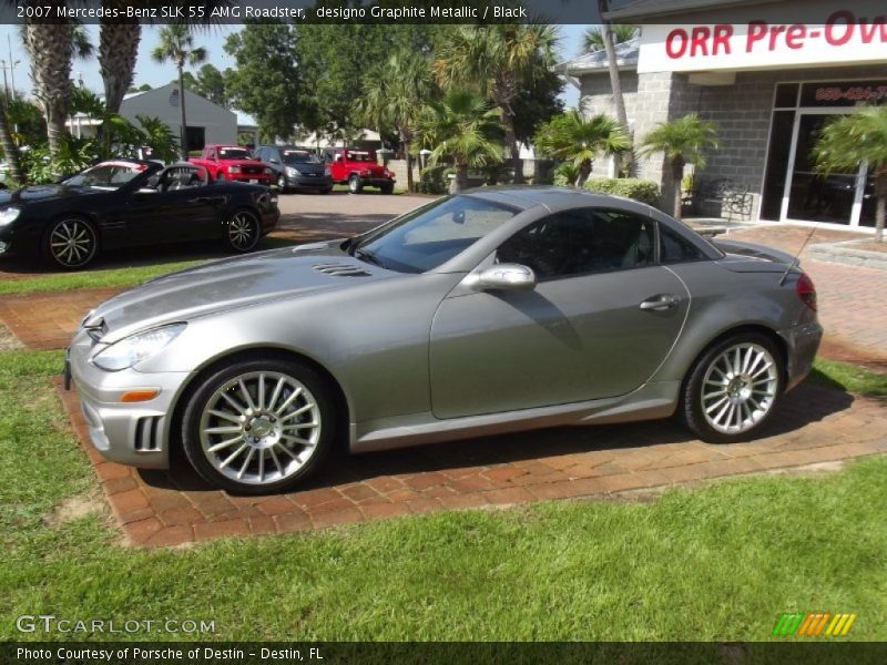 designo Graphite Metallic / Black 2007 Mercedes-Benz SLK 55 AMG Roadster