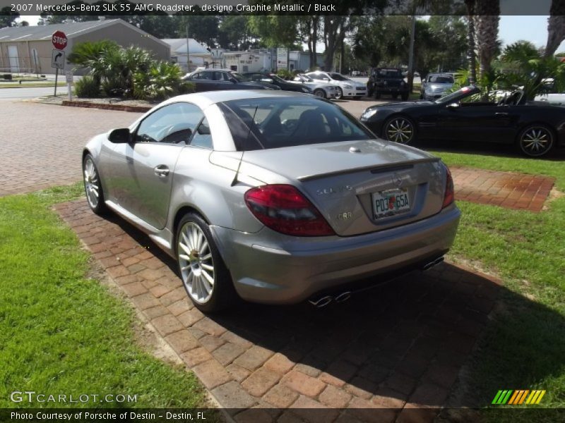 designo Graphite Metallic / Black 2007 Mercedes-Benz SLK 55 AMG Roadster