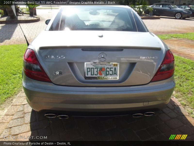 designo Graphite Metallic / Black 2007 Mercedes-Benz SLK 55 AMG Roadster