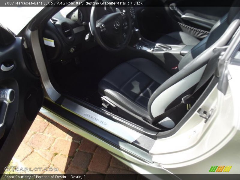 designo Graphite Metallic / Black 2007 Mercedes-Benz SLK 55 AMG Roadster