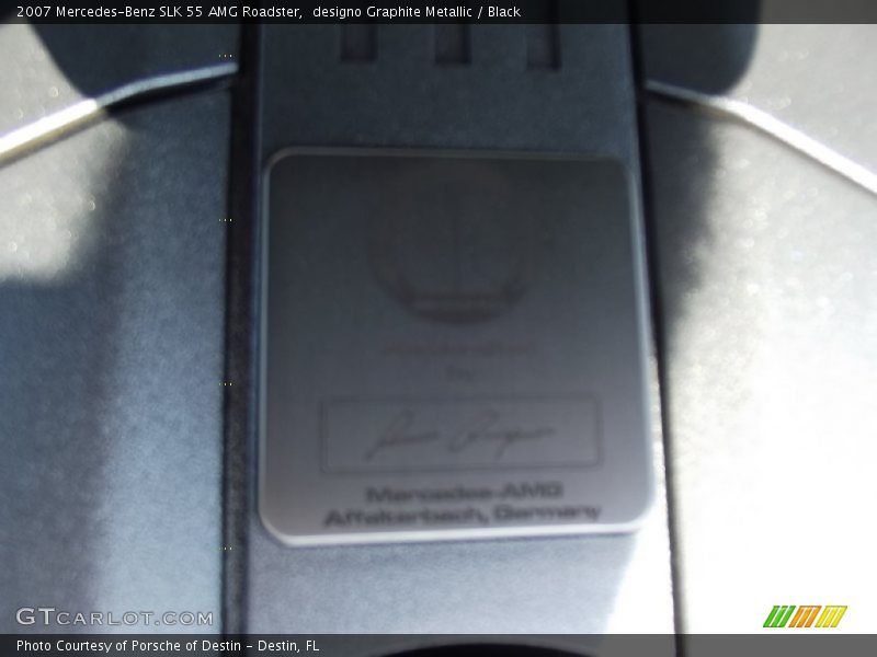designo Graphite Metallic / Black 2007 Mercedes-Benz SLK 55 AMG Roadster