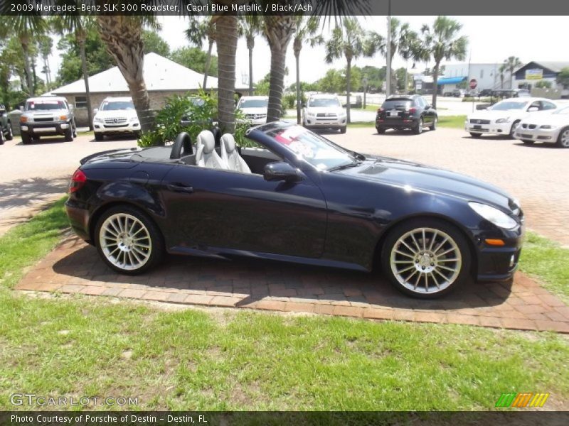Capri Blue Metallic / Black/Ash 2009 Mercedes-Benz SLK 300 Roadster
