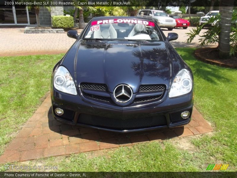 Capri Blue Metallic / Black/Ash 2009 Mercedes-Benz SLK 300 Roadster