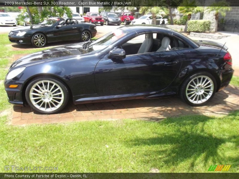 Capri Blue Metallic / Black/Ash 2009 Mercedes-Benz SLK 300 Roadster