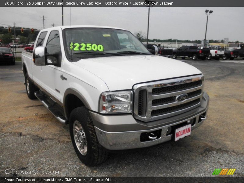 Oxford White / Castano Brown Leather 2006 Ford F250 Super Duty King Ranch Crew Cab 4x4
