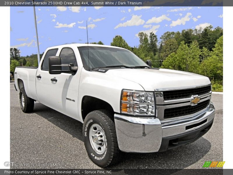 Summit White / Dark Titanium 2010 Chevrolet Silverado 2500HD Crew Cab 4x4