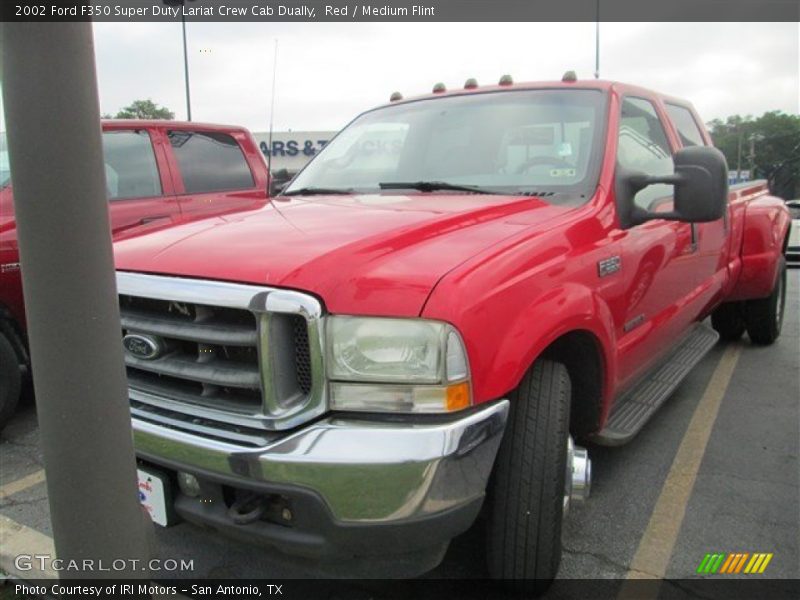 Red / Medium Flint 2002 Ford F350 Super Duty Lariat Crew Cab Dually