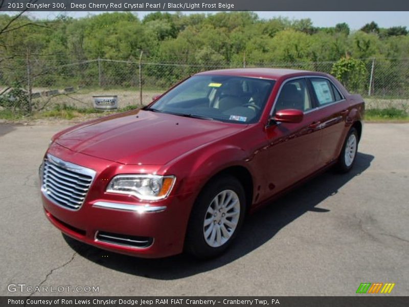 Deep Cherry Red Crystal Pearl / Black/Light Frost Beige 2013 Chrysler 300