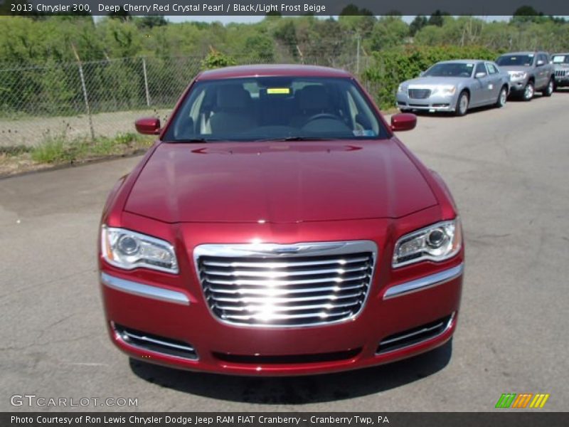 Deep Cherry Red Crystal Pearl / Black/Light Frost Beige 2013 Chrysler 300