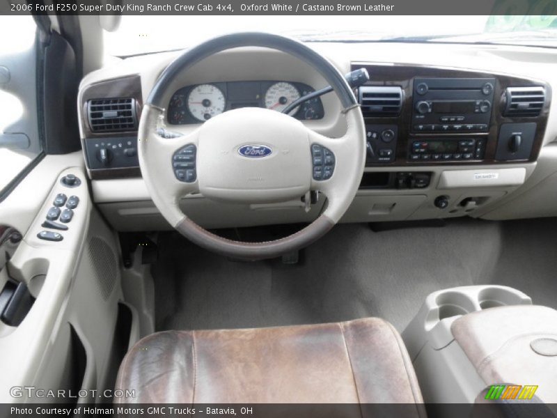 Oxford White / Castano Brown Leather 2006 Ford F250 Super Duty King Ranch Crew Cab 4x4