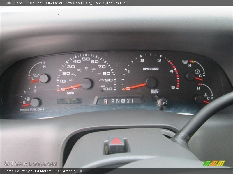 Red / Medium Flint 2002 Ford F350 Super Duty Lariat Crew Cab Dually