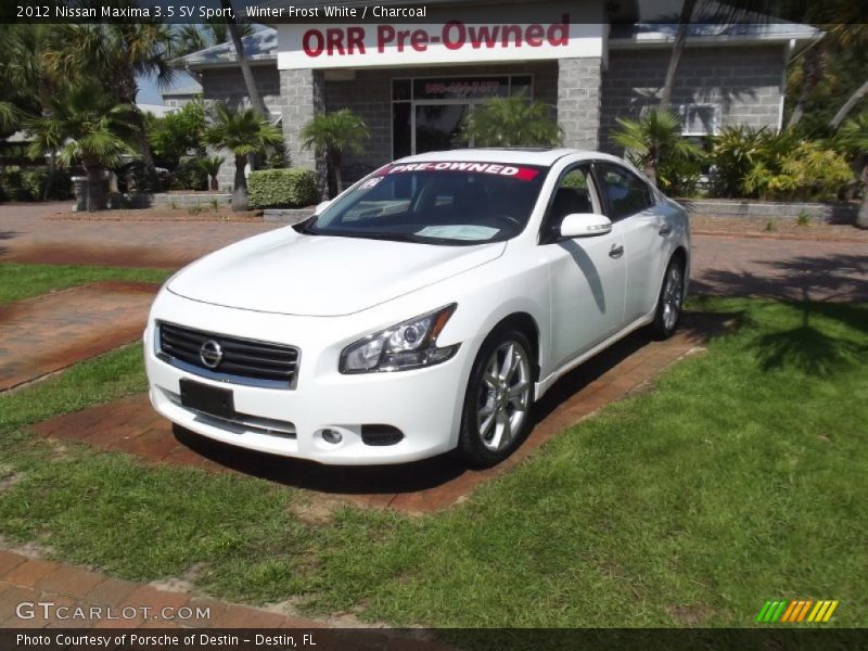 Winter Frost White / Charcoal 2012 Nissan Maxima 3.5 SV Sport