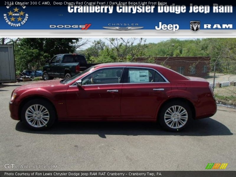 Deep Cherry Red Crystal Pearl / Dark Frost Beige/Light Frost Beige 2013 Chrysler 300 C AWD