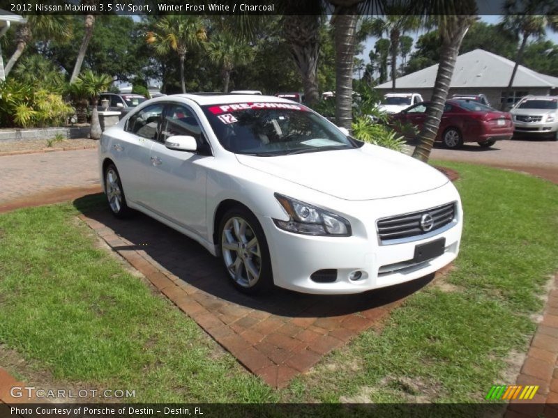 Winter Frost White / Charcoal 2012 Nissan Maxima 3.5 SV Sport