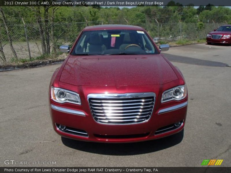 Deep Cherry Red Crystal Pearl / Dark Frost Beige/Light Frost Beige 2013 Chrysler 300 C AWD