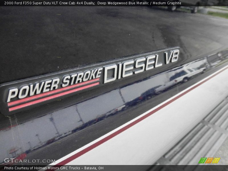Deep Wedgewood Blue Metallic / Medium Graphite 2000 Ford F350 Super Duty XLT Crew Cab 4x4 Dually