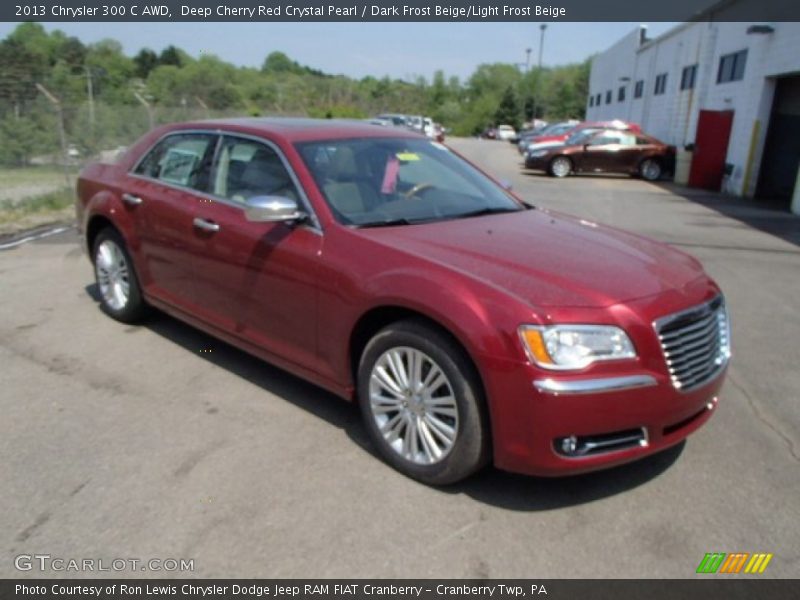 Deep Cherry Red Crystal Pearl / Dark Frost Beige/Light Frost Beige 2013 Chrysler 300 C AWD