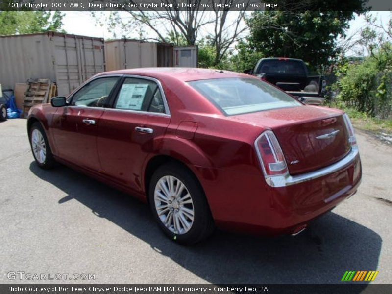 Deep Cherry Red Crystal Pearl / Dark Frost Beige/Light Frost Beige 2013 Chrysler 300 C AWD