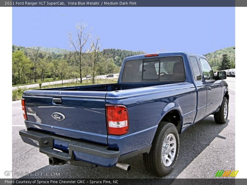 Vista Blue Metallic / Medium Dark Flint 2011 Ford Ranger XLT SuperCab