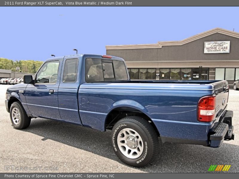 Vista Blue Metallic / Medium Dark Flint 2011 Ford Ranger XLT SuperCab