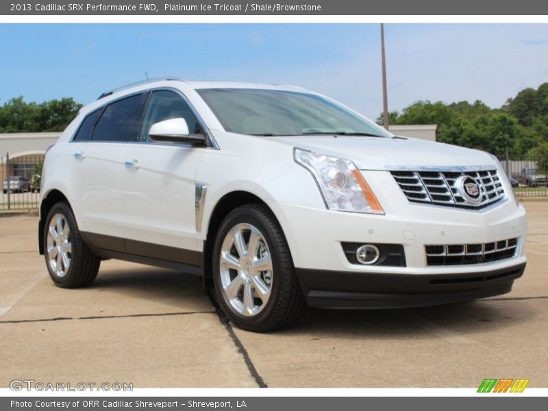 Platinum Ice Tricoat / Shale/Brownstone 2013 Cadillac SRX Performance FWD