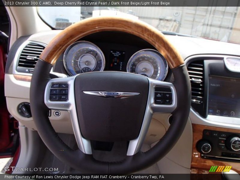 Deep Cherry Red Crystal Pearl / Dark Frost Beige/Light Frost Beige 2013 Chrysler 300 C AWD
