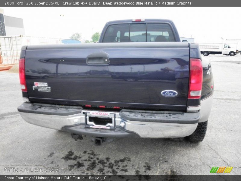 Deep Wedgewood Blue Metallic / Medium Graphite 2000 Ford F350 Super Duty XLT Crew Cab 4x4 Dually