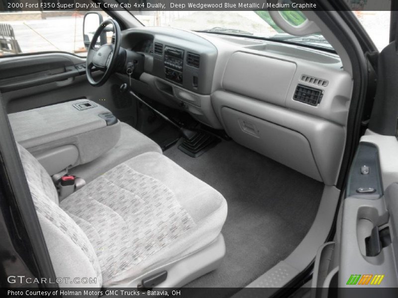 Deep Wedgewood Blue Metallic / Medium Graphite 2000 Ford F350 Super Duty XLT Crew Cab 4x4 Dually