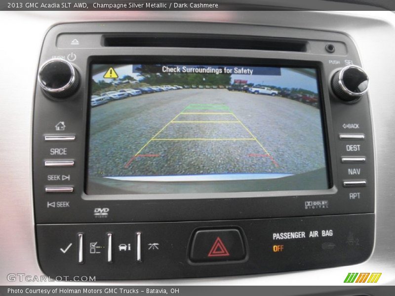 Champagne Silver Metallic / Dark Cashmere 2013 GMC Acadia SLT AWD