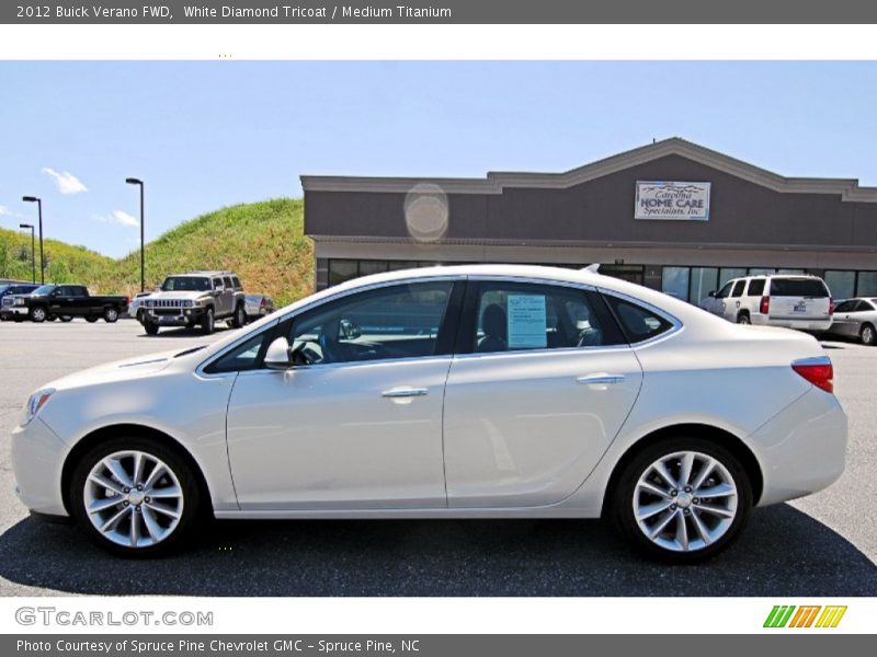 White Diamond Tricoat / Medium Titanium 2012 Buick Verano FWD