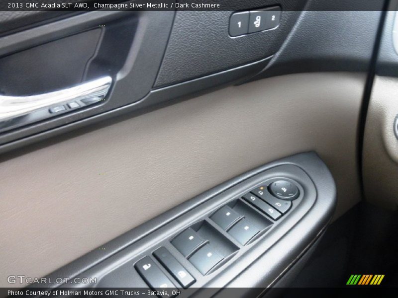 Champagne Silver Metallic / Dark Cashmere 2013 GMC Acadia SLT AWD