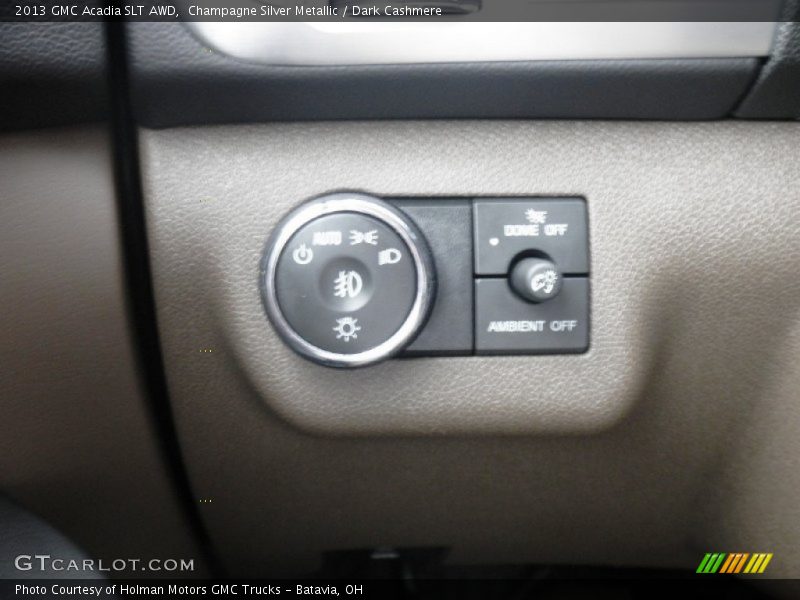 Champagne Silver Metallic / Dark Cashmere 2013 GMC Acadia SLT AWD