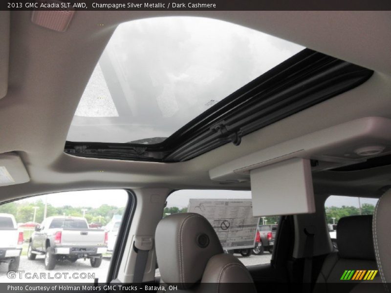 Champagne Silver Metallic / Dark Cashmere 2013 GMC Acadia SLT AWD