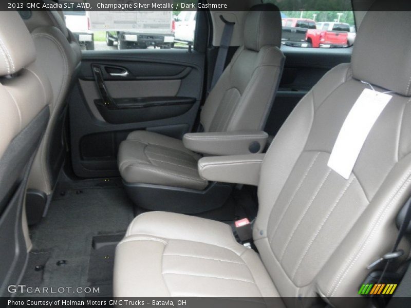 Champagne Silver Metallic / Dark Cashmere 2013 GMC Acadia SLT AWD