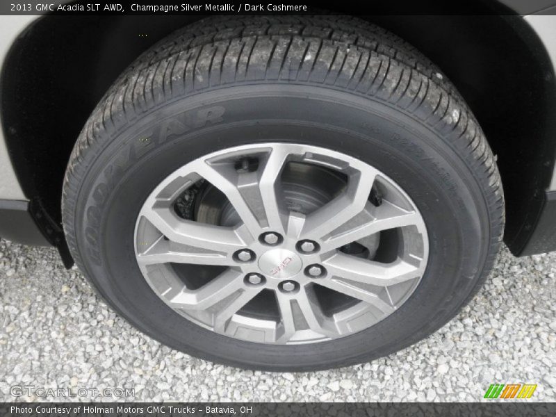 Champagne Silver Metallic / Dark Cashmere 2013 GMC Acadia SLT AWD