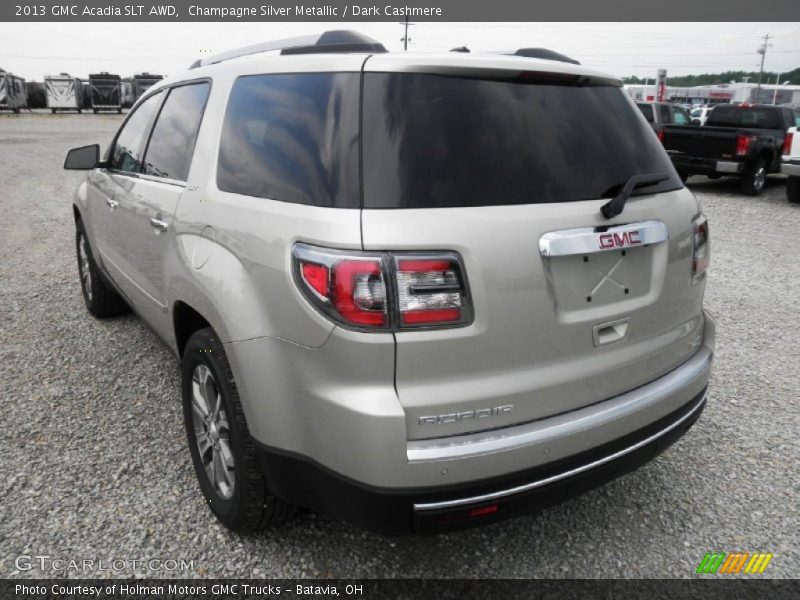 Champagne Silver Metallic / Dark Cashmere 2013 GMC Acadia SLT AWD