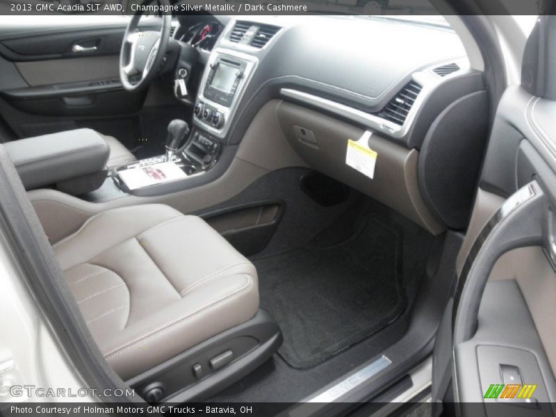 Champagne Silver Metallic / Dark Cashmere 2013 GMC Acadia SLT AWD