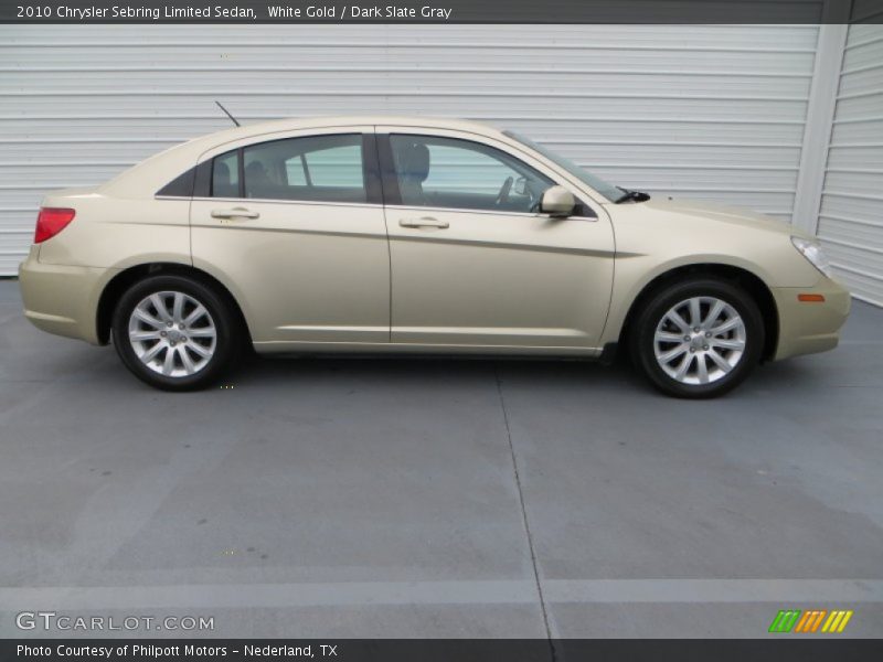 White Gold / Dark Slate Gray 2010 Chrysler Sebring Limited Sedan