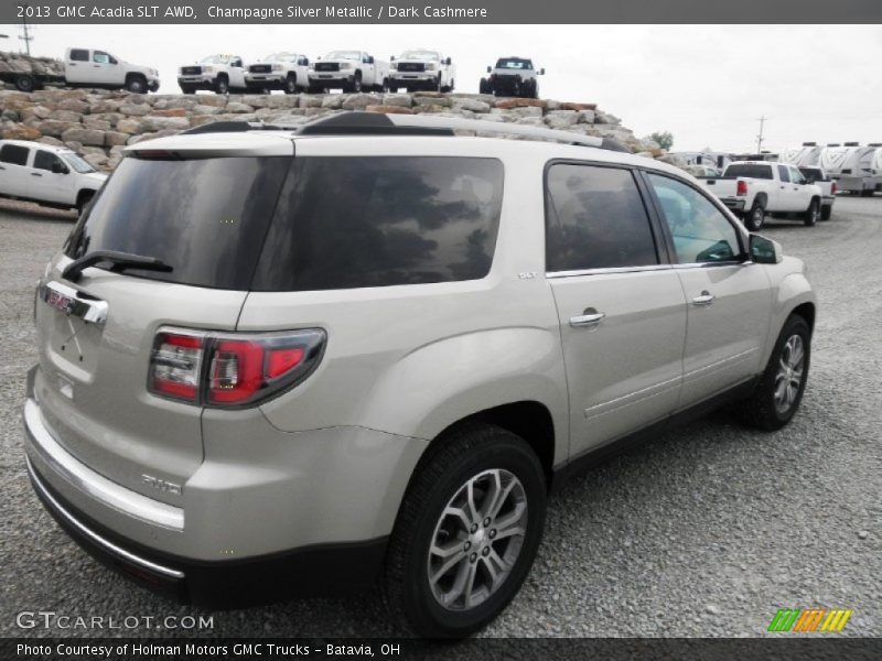 Champagne Silver Metallic / Dark Cashmere 2013 GMC Acadia SLT AWD