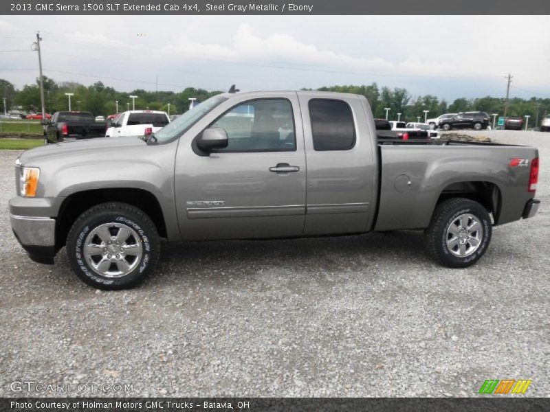 Steel Gray Metallic / Ebony 2013 GMC Sierra 1500 SLT Extended Cab 4x4