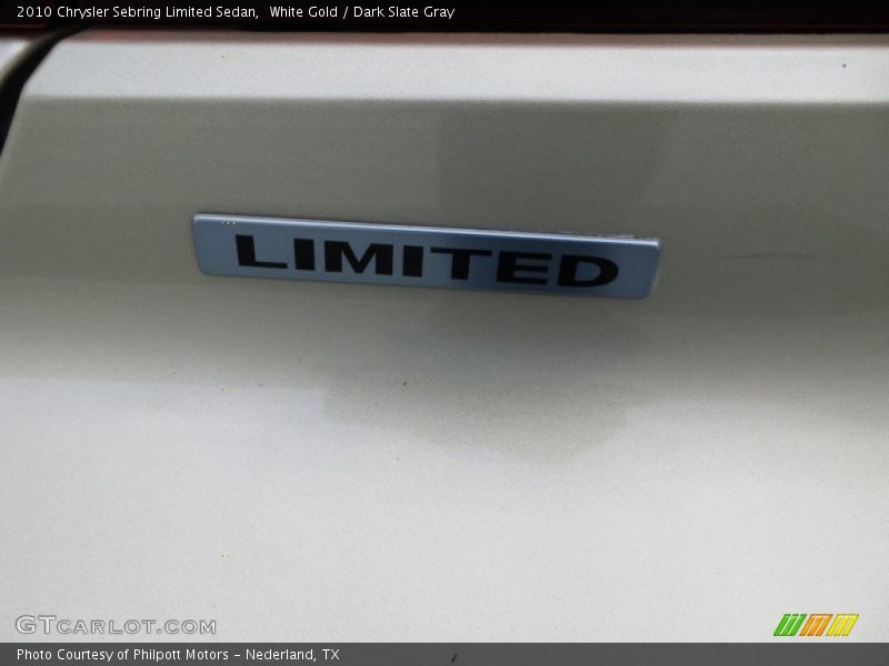 White Gold / Dark Slate Gray 2010 Chrysler Sebring Limited Sedan