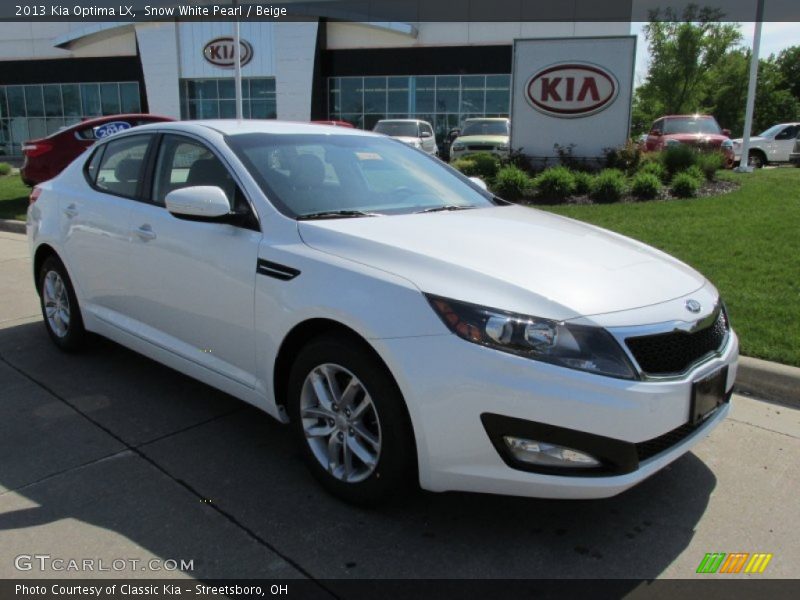 Snow White Pearl / Beige 2013 Kia Optima LX