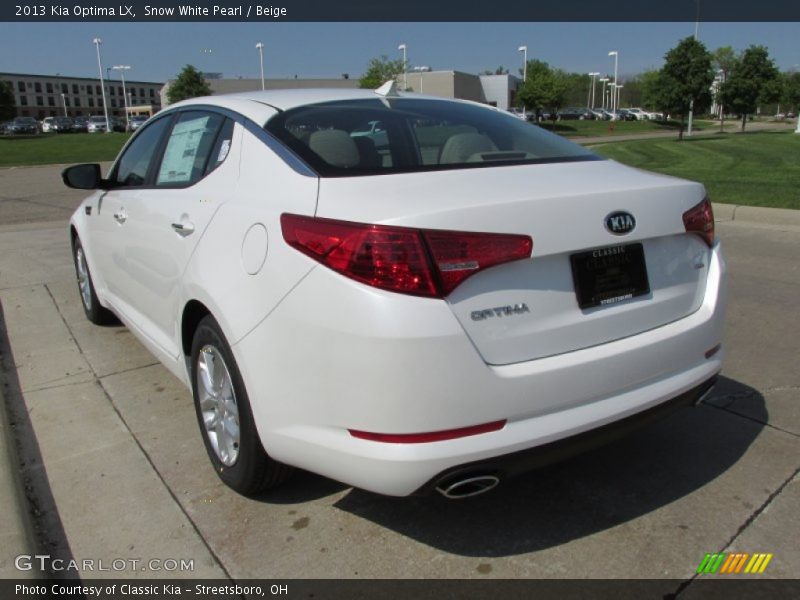 Snow White Pearl / Beige 2013 Kia Optima LX