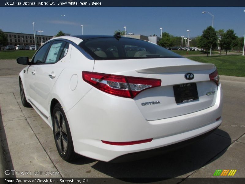 Snow White Pearl / Beige 2013 Kia Optima Hybrid EX
