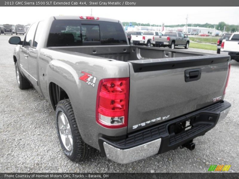 Steel Gray Metallic / Ebony 2013 GMC Sierra 1500 SLT Extended Cab 4x4