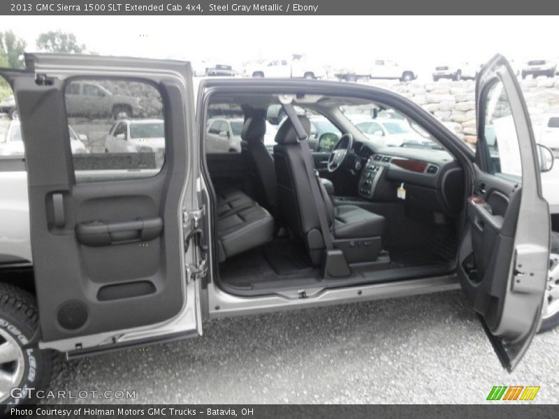 Steel Gray Metallic / Ebony 2013 GMC Sierra 1500 SLT Extended Cab 4x4