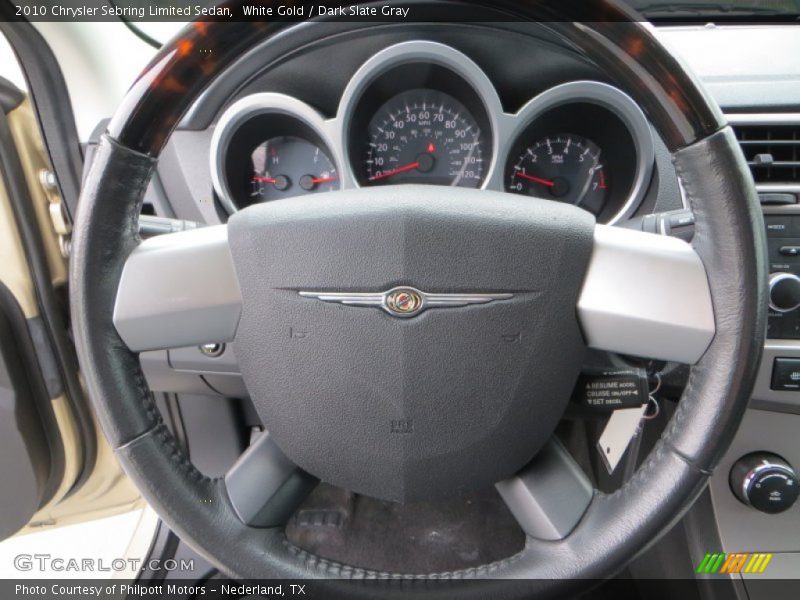 White Gold / Dark Slate Gray 2010 Chrysler Sebring Limited Sedan