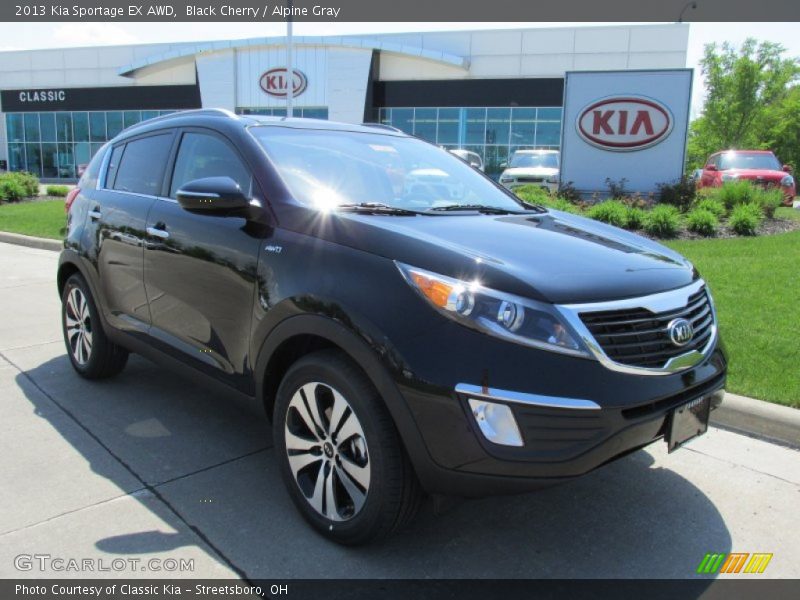 Black Cherry / Alpine Gray 2013 Kia Sportage EX AWD