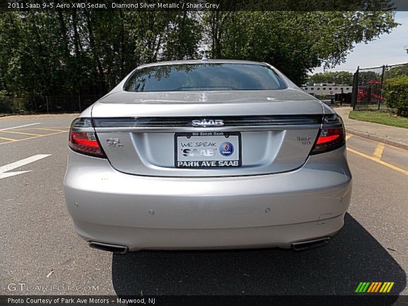 Diamond Silver Metallic / Shark Grey 2011 Saab 9-5 Aero XWD Sedan